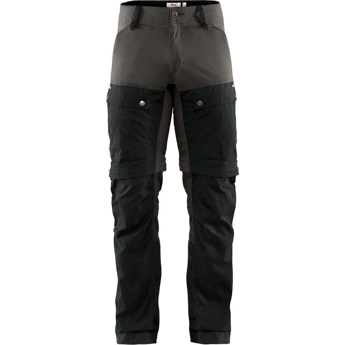 Fjällräven Keb Gaiter Trousers i svart/stone grey, turbukse med gamasje for herre