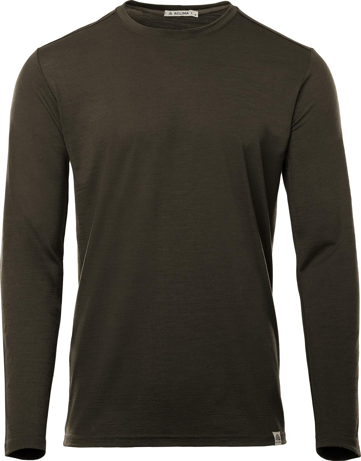 Aclima LightWool 180 Crewneck i tarmac, 100% merinoull-trøye for herre