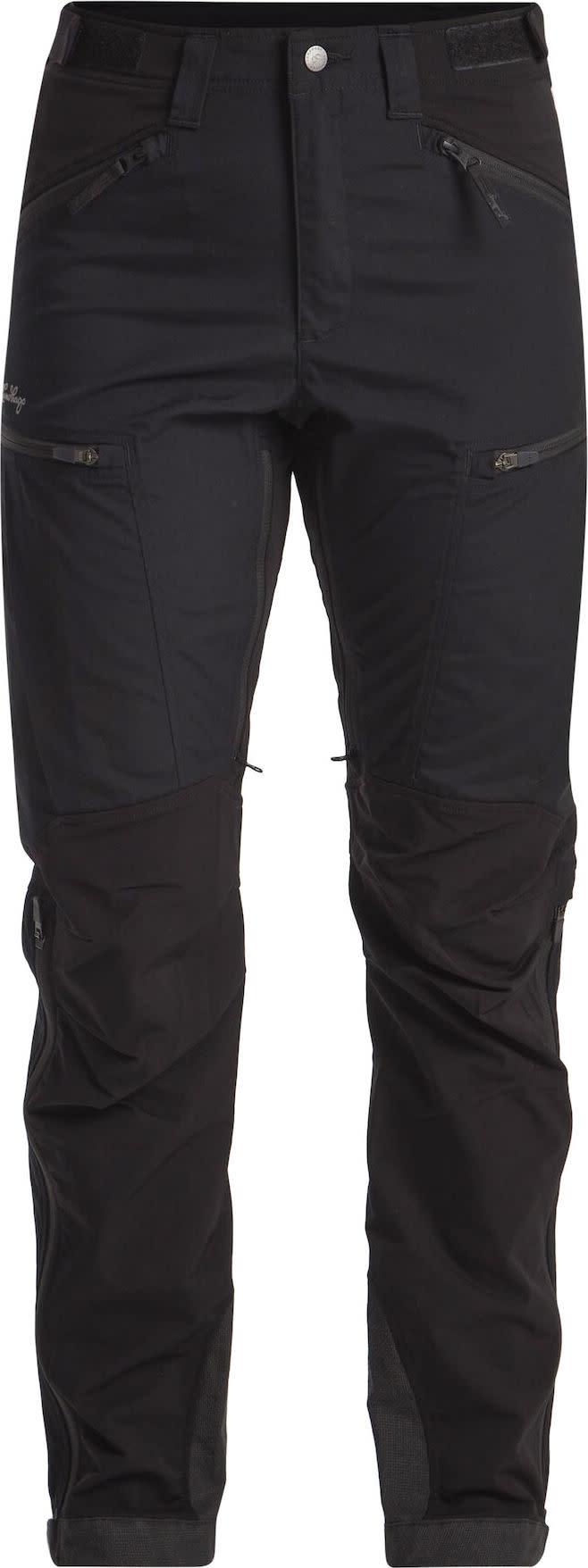Lundhags Makke High Waist Curved Pant i svart, trekkingbukse for dame