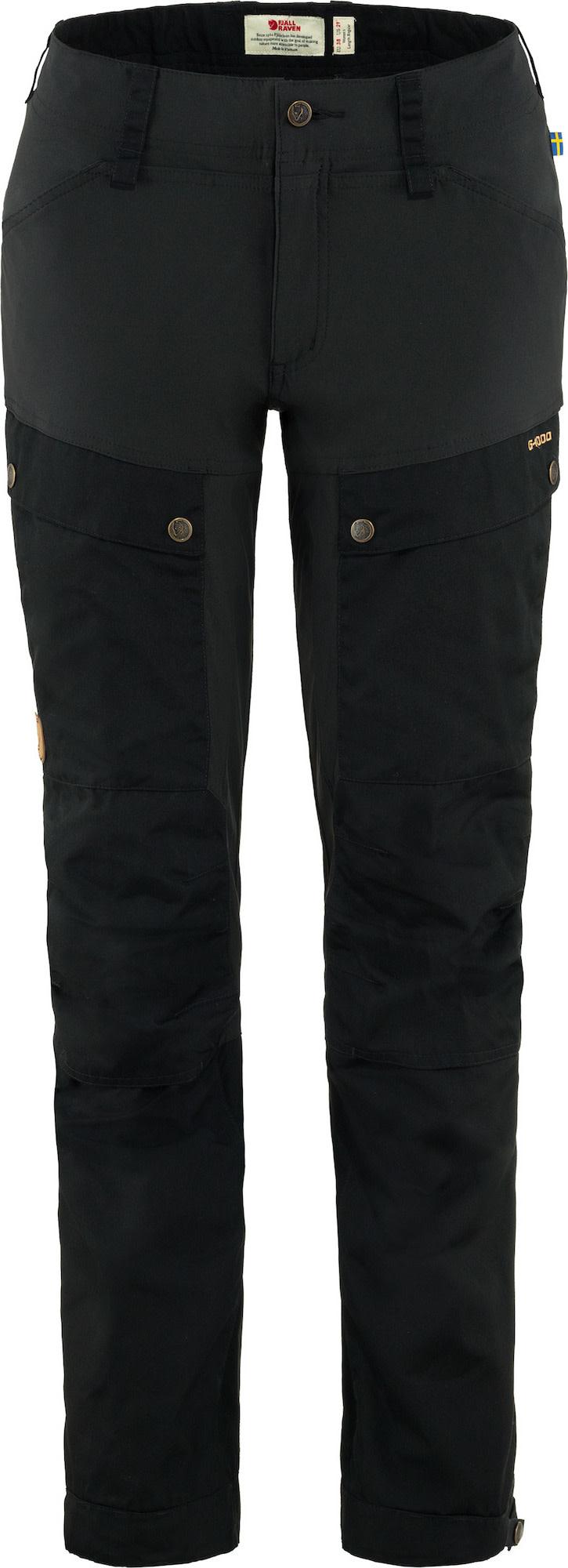 Fjällräven Keb Trousers i svart, klassisk turbukse for dame