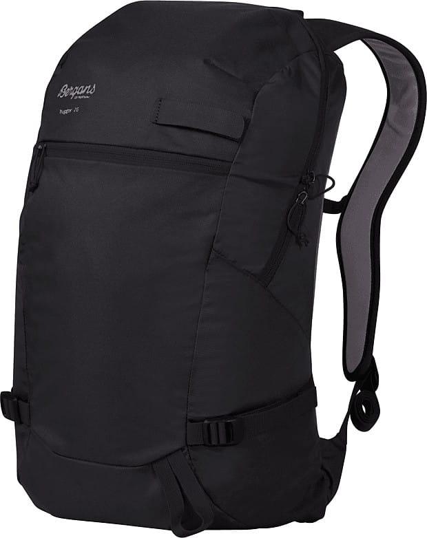 Bergans Hugger 25 liters svart dagstursekk sett forfra