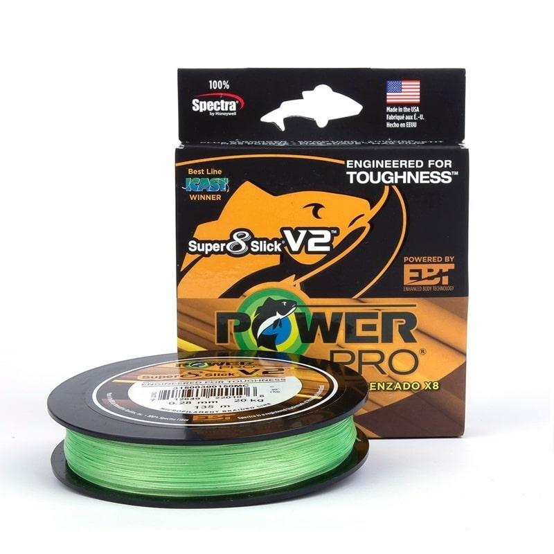 PowerPro Super 8 Slick V2 flettesnøre i aqua green, 135 meter